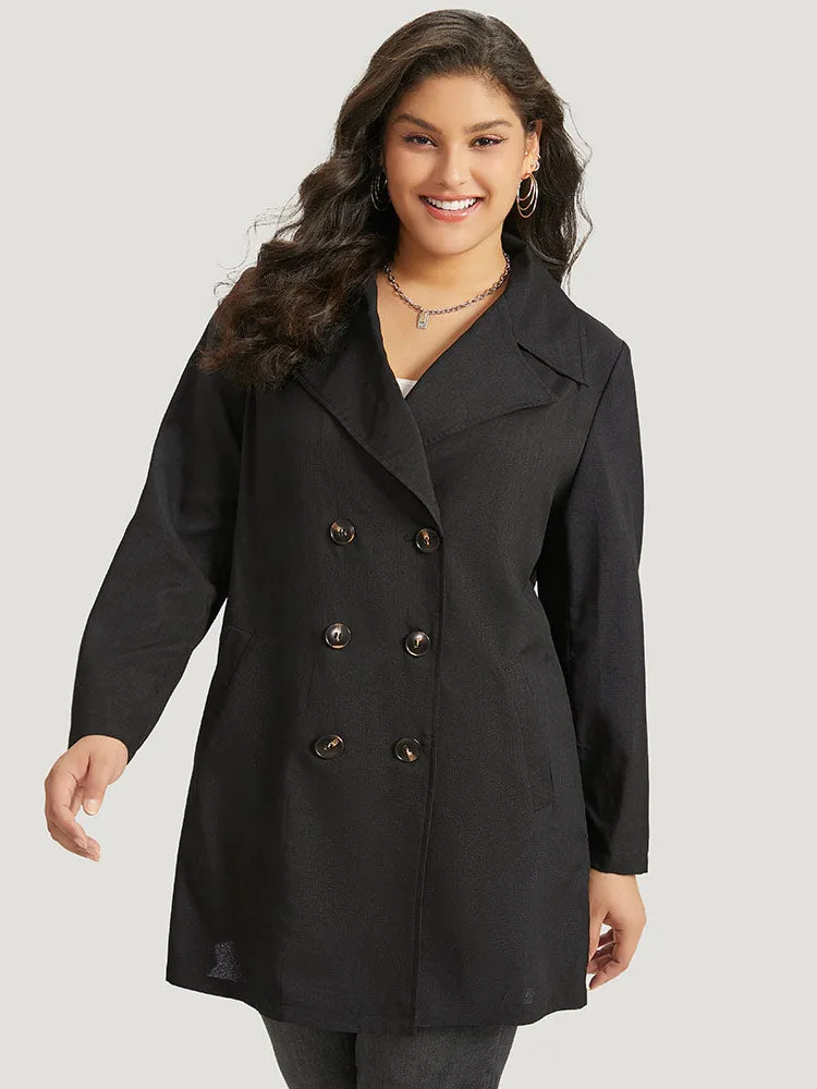 Halloween Solid Lapel Collar Double Breasted Pocket Coat sold by Bloomchic product image thumbnail 5