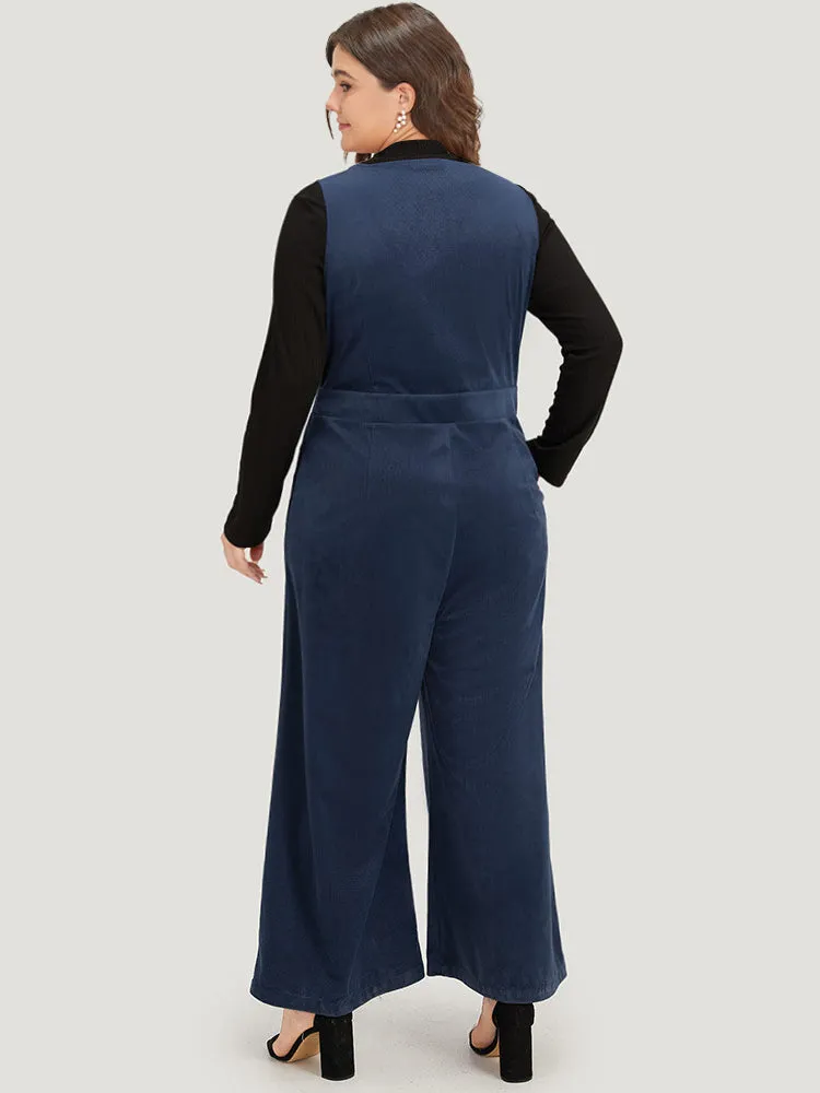 Solid Button Through Pocket Tank Jumpsuit sold by Bloomchic product image thumbnail 3