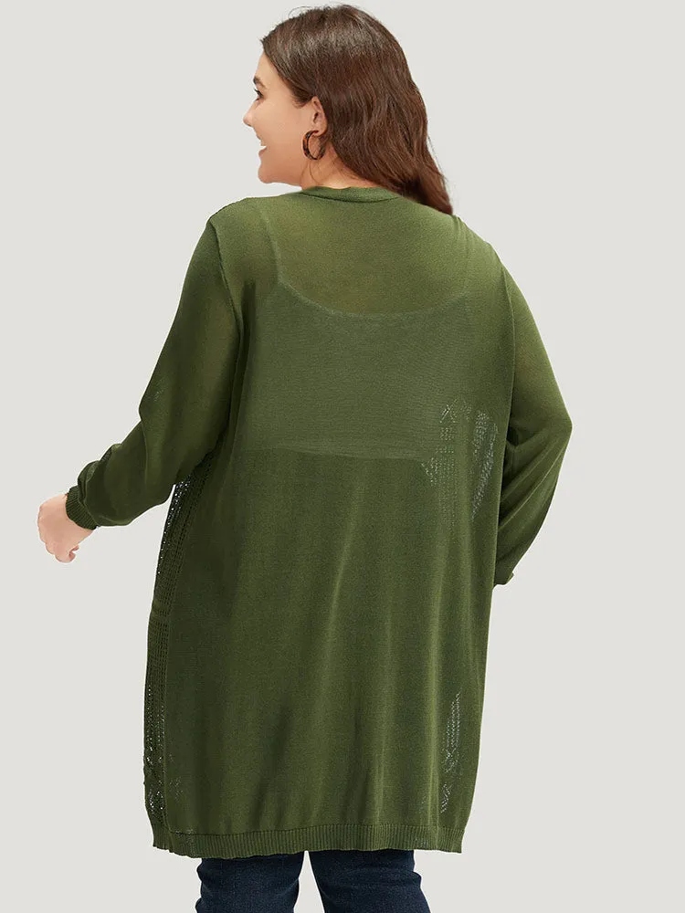 Geometric Open Front Hollow Out Cardigan sold by Bloomchic product image thumbnail 3