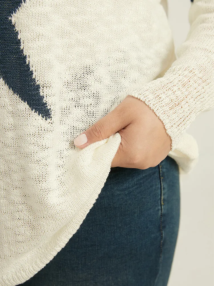 Star & Striped Print Drop Shoulder Pullover sold by Bloomchic product image thumbnail 5