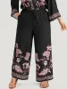 Boho Print Elastic Waist Woven Pants sold by Bloomchic