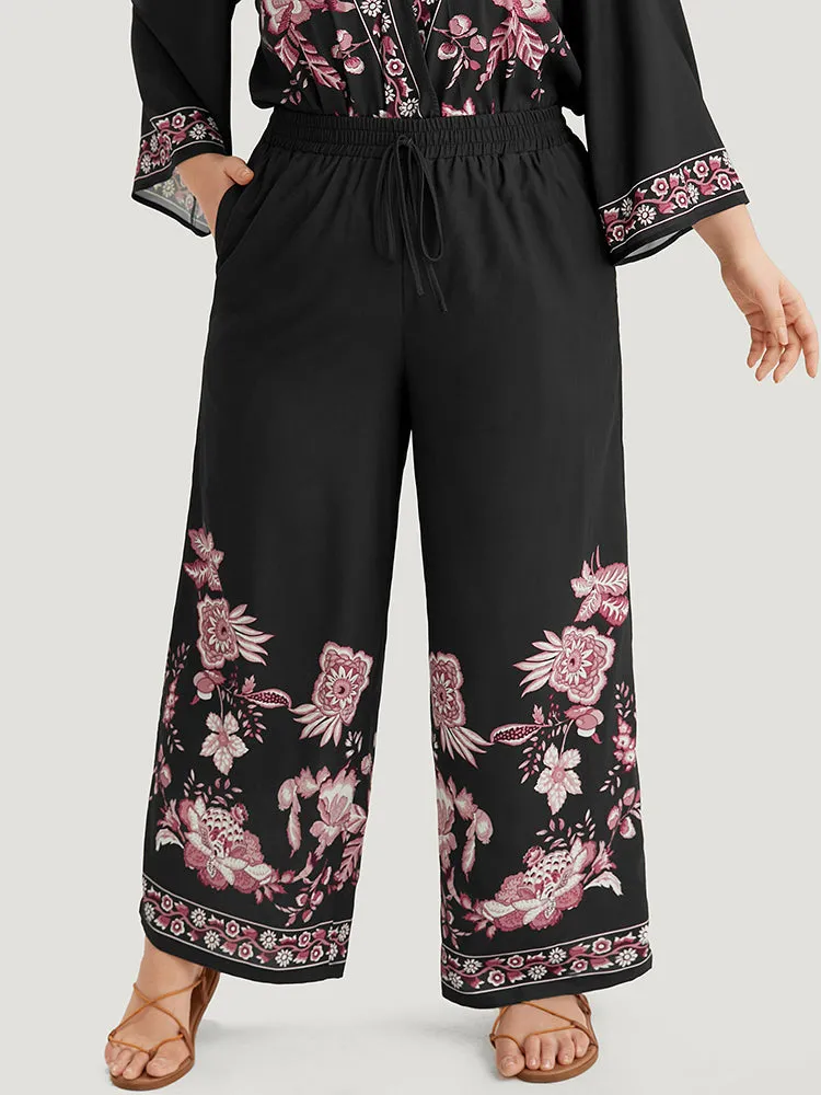 Boho Print Elastic Waist Woven Pants sold by Bloomchic product image thumbnail 5