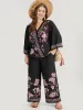 Boho Print Elastic Waist Woven Pants sold by Bloomchic