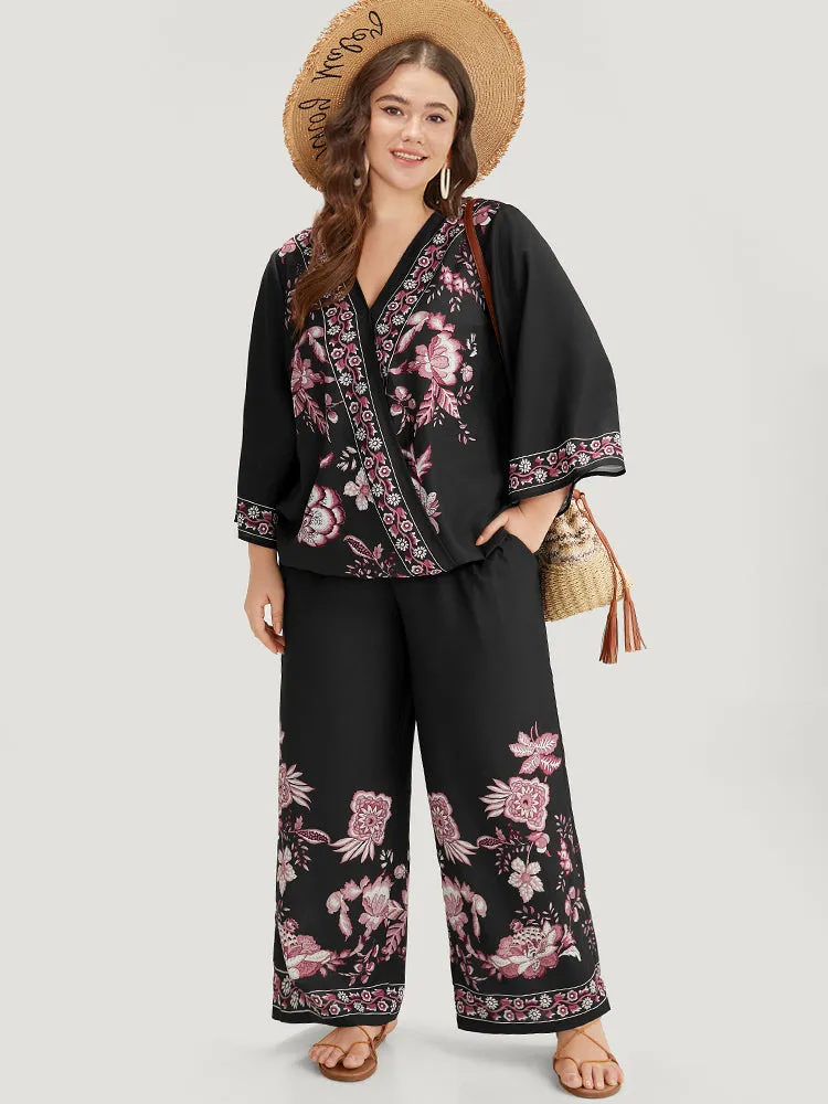 Boho Print Elastic Waist Woven Pants sold by Bloomchic product image thumbnail 2