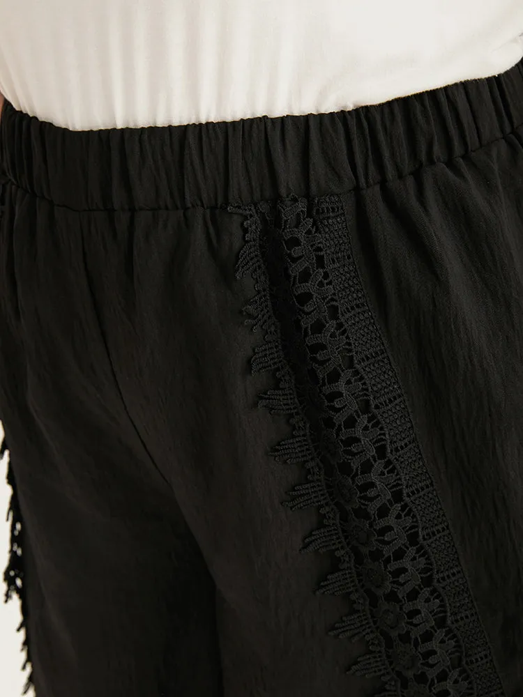 Solid Guipure Lace Wrap Hem Pants sold by Bloomchic product image thumbnail 5