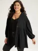 Halloween Suit Collar Button Up Lantern Sleeve Coat sold by Bloomchic