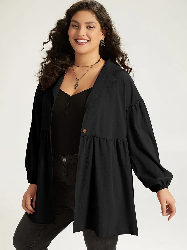Halloween Suit Collar Button Up Lantern Sleeve Coat sold by Bloomchic product image thumbnail 3