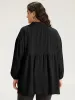 Halloween Suit Collar Button Up Lantern Sleeve Coat sold by Bloomchic