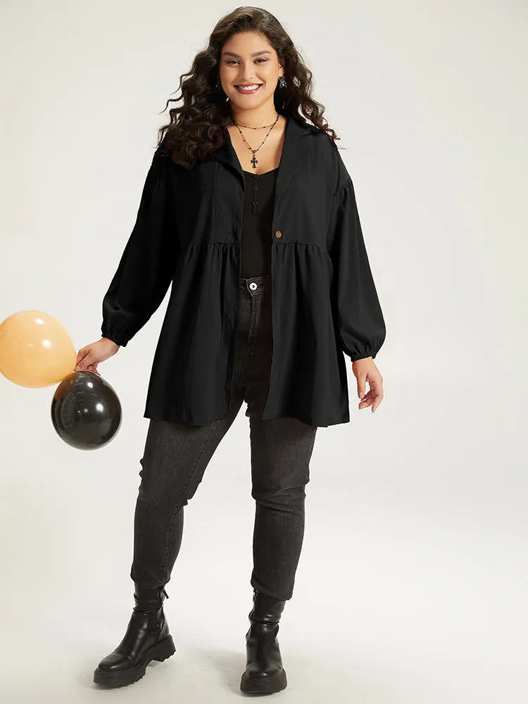 Halloween Suit Collar Button Up Lantern Sleeve Coat sold by Bloomchic product image thumbnail 4