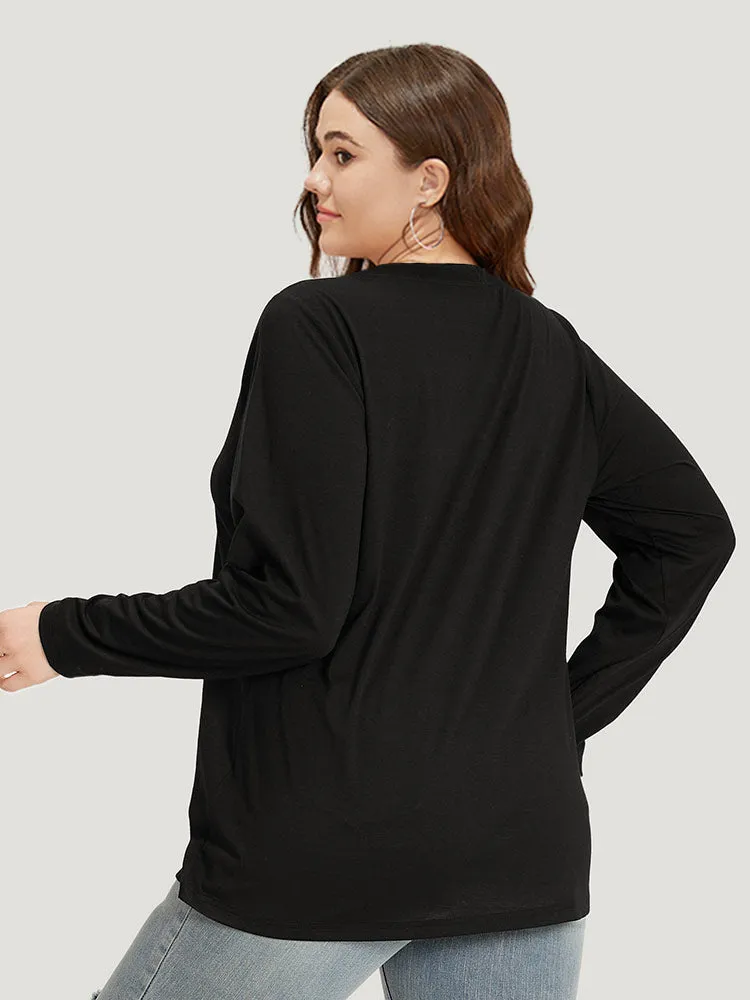 Skull Print V Neck T-shirt sold by Bloomchic product image thumbnail 2