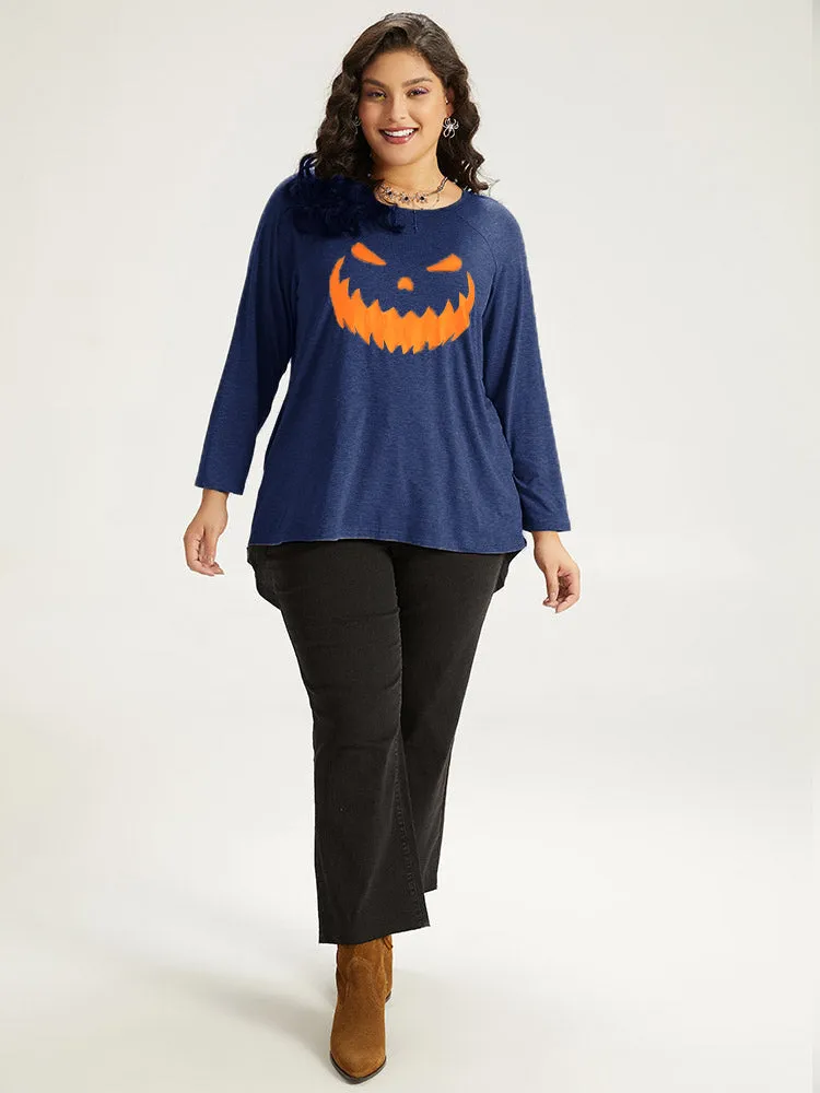 Halloween Graphic Pocket Crew Neck T-shirt sold by Bloomchic product image thumbnail 4