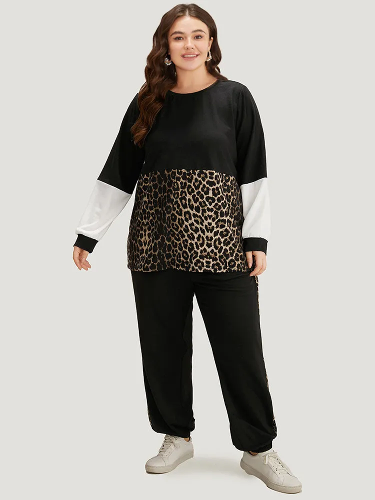 Leopard Patchwork Contrast Pants sold by Bloomchic product image thumbnail 2