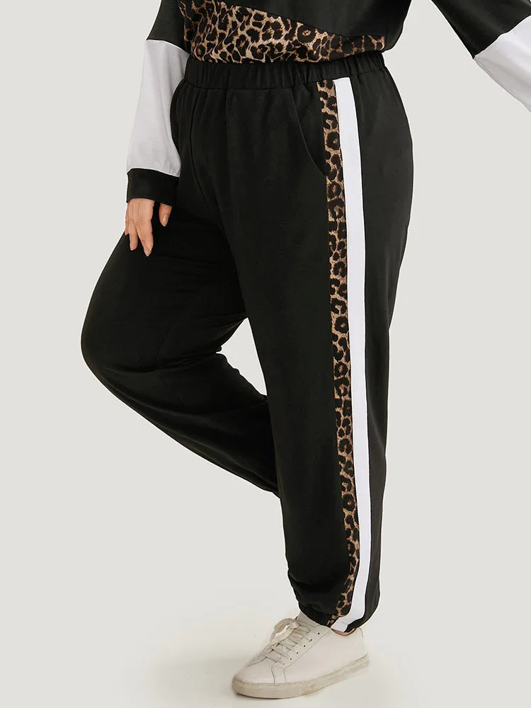 Leopard Patchwork Contrast Pants sold by Bloomchic product image thumbnail 3