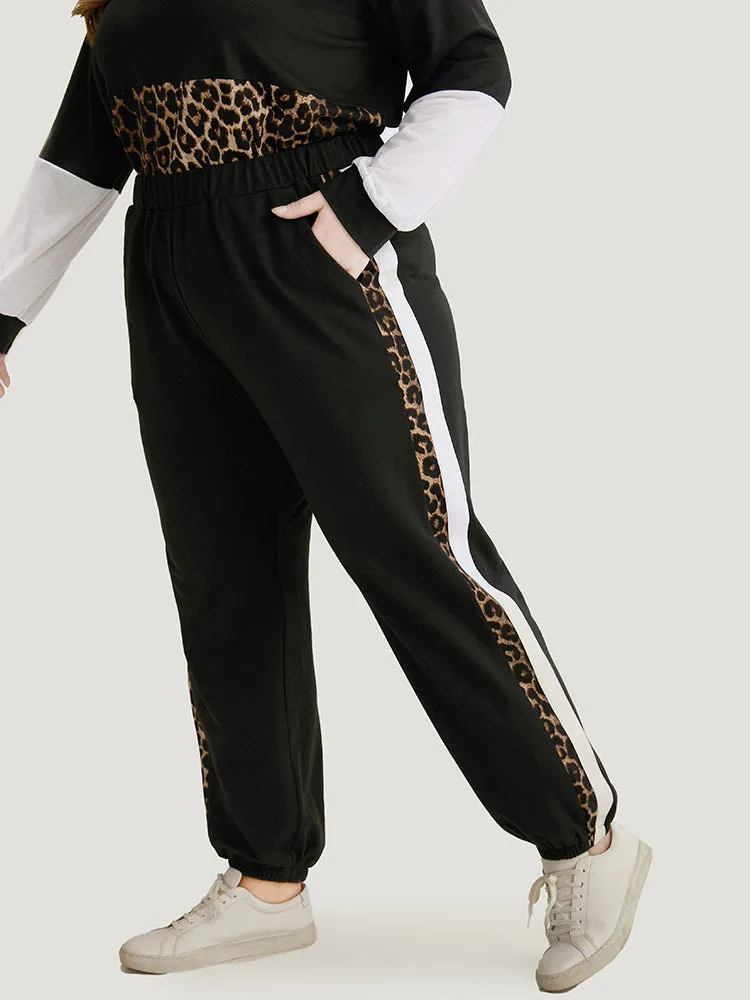 Leopard Patchwork Contrast Pants sold by Bloomchic product image thumbnail 4