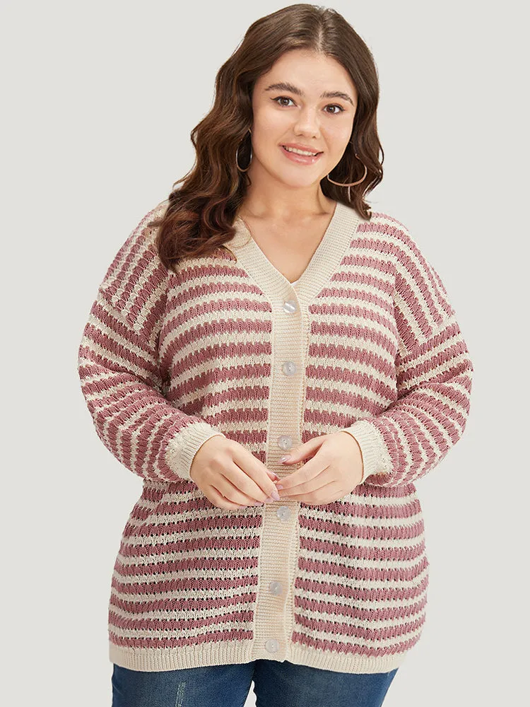 Striped Button Through Cut Out Cardigan sold by Bloomchic product image thumbnail 5