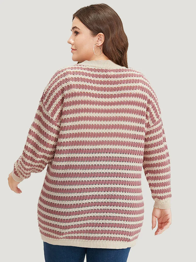 Striped Button Through Cut Out Cardigan sold by Bloomchic product image thumbnail 2