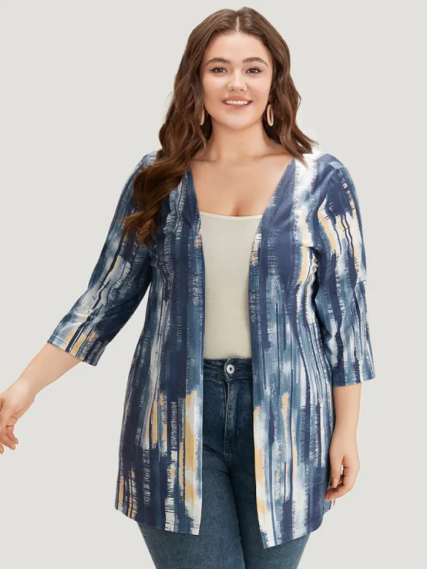 Tie Dye Drape Open Front Kimono sold by Bloomchic