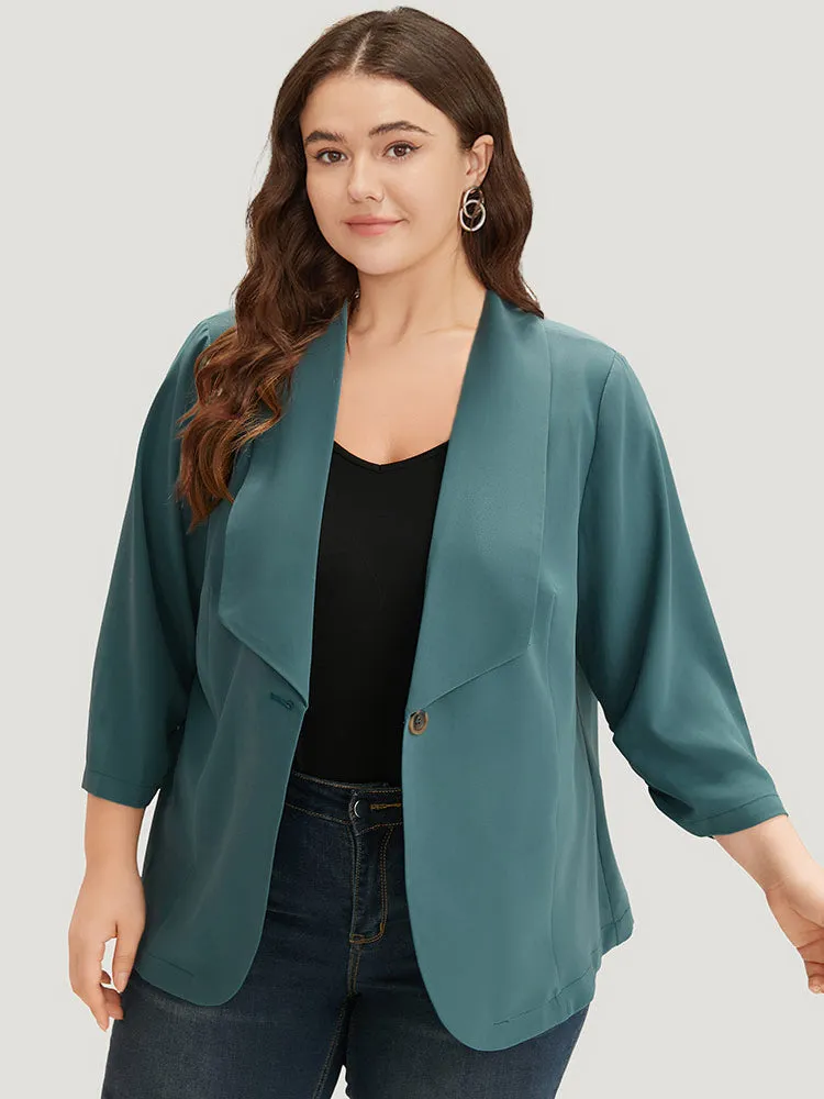 Plain Lapel Collar Gathered Blazer sold by Bloomchic product image thumbnail 5