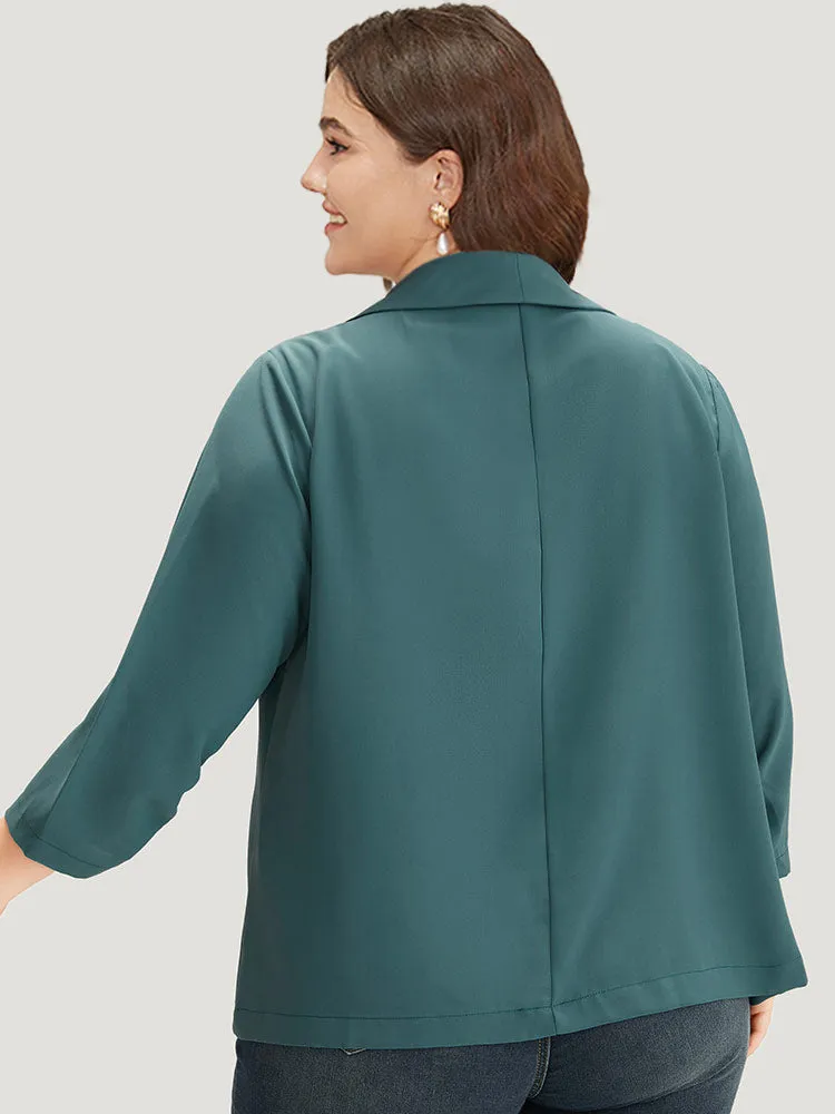 Plain Lapel Collar Gathered Blazer sold by Bloomchic product image thumbnail 2