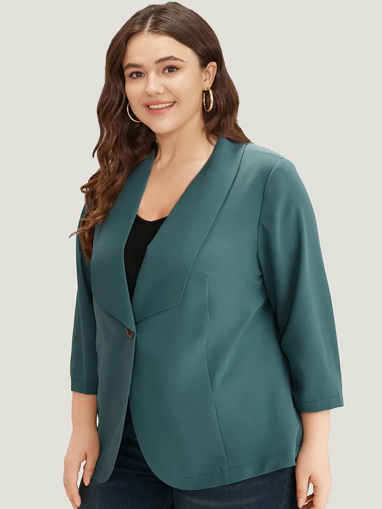 Plain Lapel Collar Gathered Blazer sold by Bloomchic product image thumbnail 3