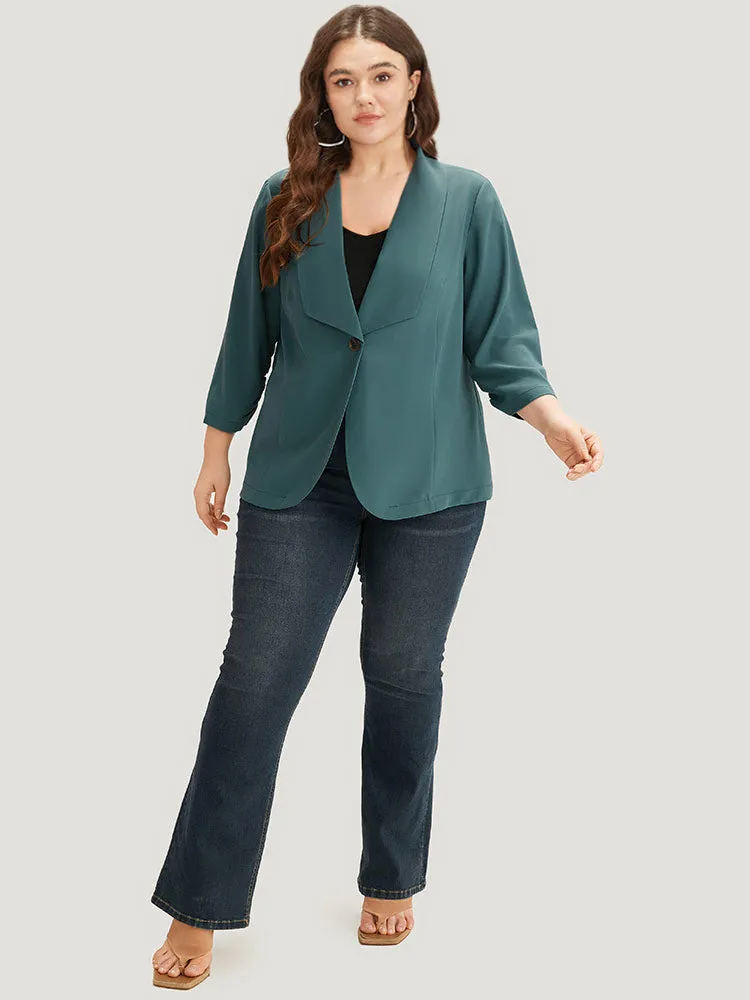 Plain Lapel Collar Gathered Blazer sold by Bloomchic product image thumbnail 4