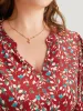 Ditsy Floral Pocket Shirred Notched Dress sold by Bloomchic