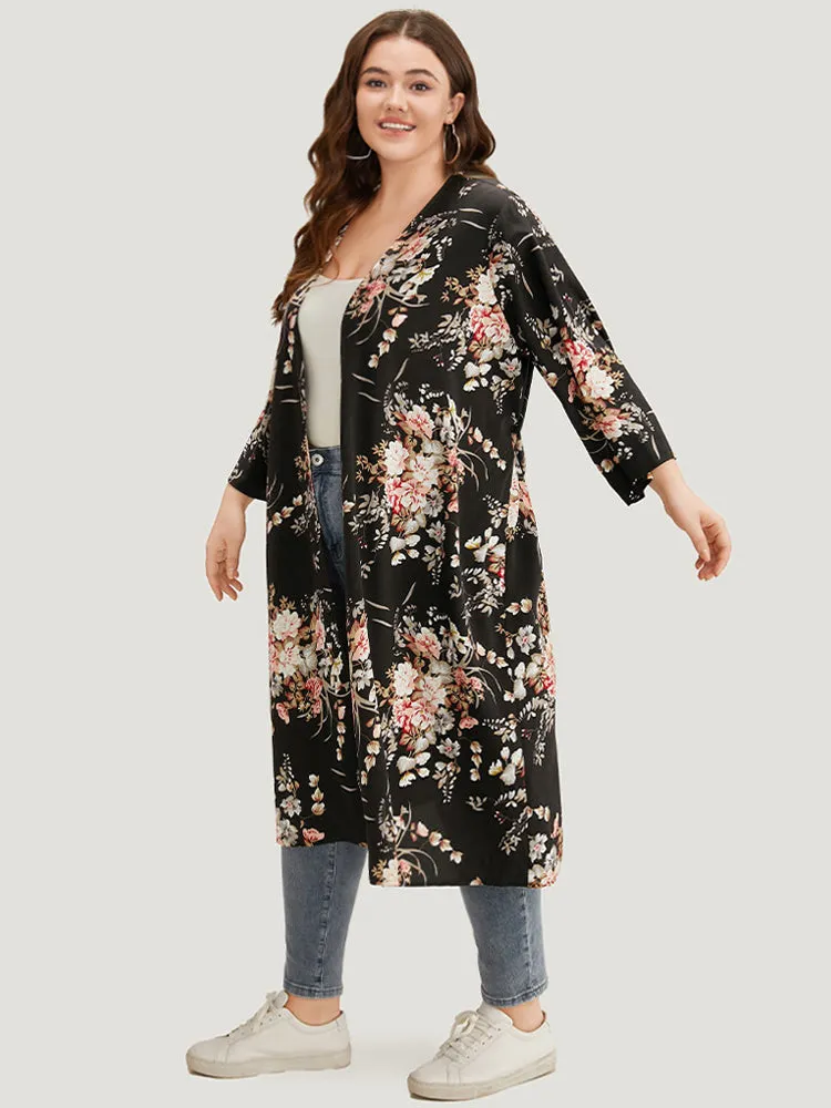 Boho Print Belted Open Front Kimono sold by Bloomchic product image thumbnail 3