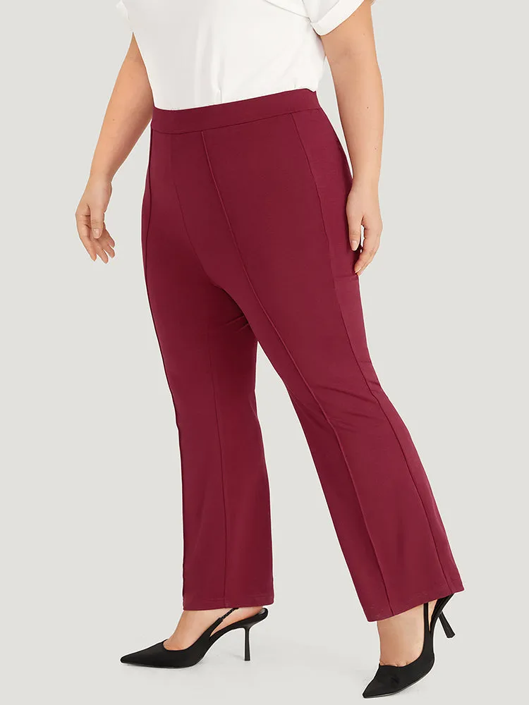 Solid Elastic Waist Bootcut Skinny Pants sold by Bloomchic product image thumbnail 2