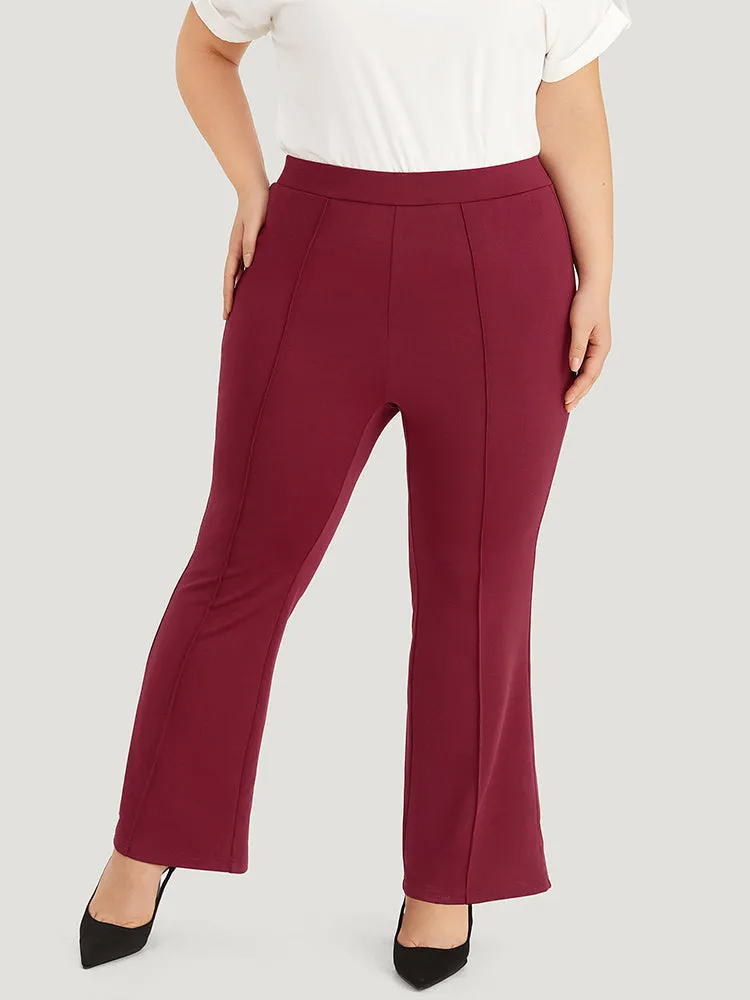 Solid Elastic Waist Bootcut Skinny Pants sold by Bloomchic product image thumbnail 3