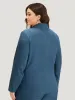 Solid Double Breasted Suit Collar Flap Pocket Blazer sold by Bloomchic