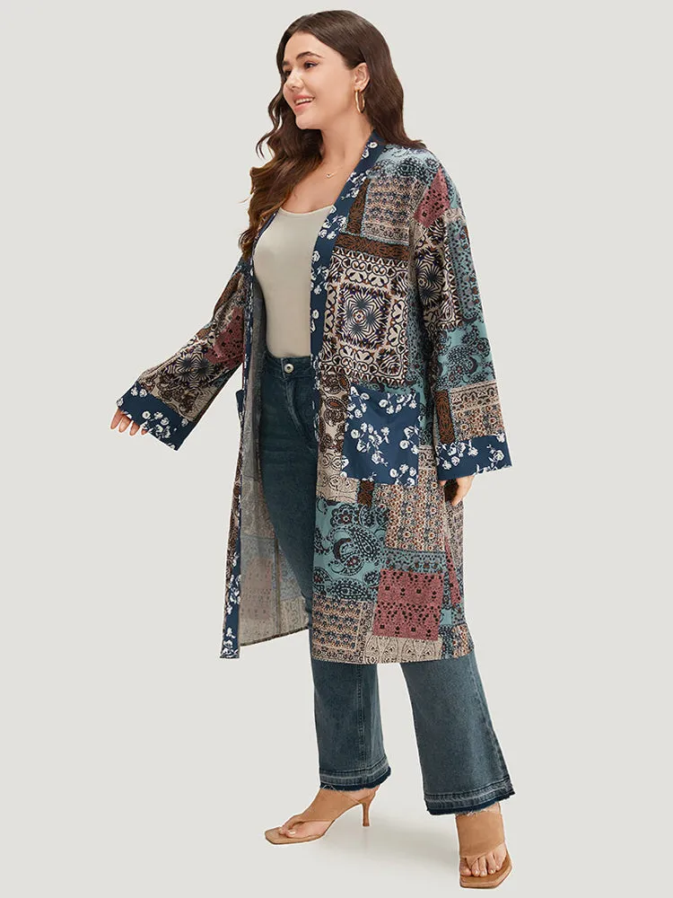 UltraCool Bandana Open Front Patched Pocket Kimono sold by Bloomchic product image thumbnail 3