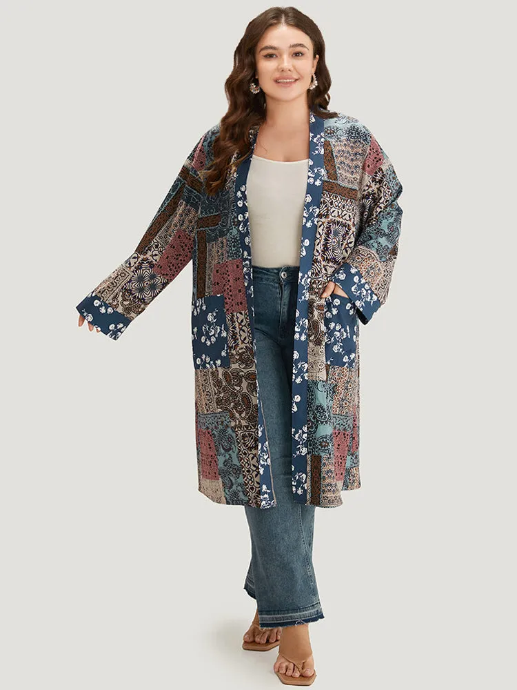 UltraCool Bandana Open Front Patched Pocket Kimono sold by Bloomchic product image thumbnail 4