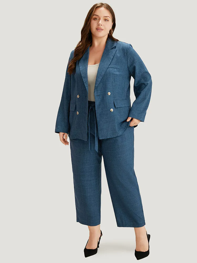 Solid Elastic Waist Pocket Belted Pants sold by Bloomchic product image thumbnail 2