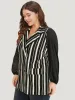 Halloween Striped Pocket Double Breasted Lapel Collar Sleeveless Blazer sold by Bloomchic