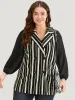 Halloween Striped Pocket Double Breasted Lapel Collar Sleeveless Blazer sold by Bloomchic