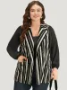 Halloween Striped Pocket Double Breasted Lapel Collar Sleeveless Blazer sold by Bloomchic