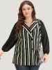 Halloween Striped Pocket Double Breasted Lapel Collar Sleeveless Blazer sold by Bloomchic