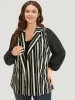 Halloween Striped Pocket Double Breasted Lapel Collar Sleeveless Blazer sold by Bloomchic
