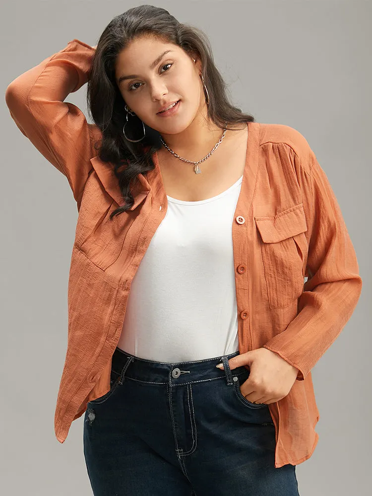 Halloween Plain Belted Pocket Button Up Gathered Coat sold by Bloomchic product image thumbnail 2