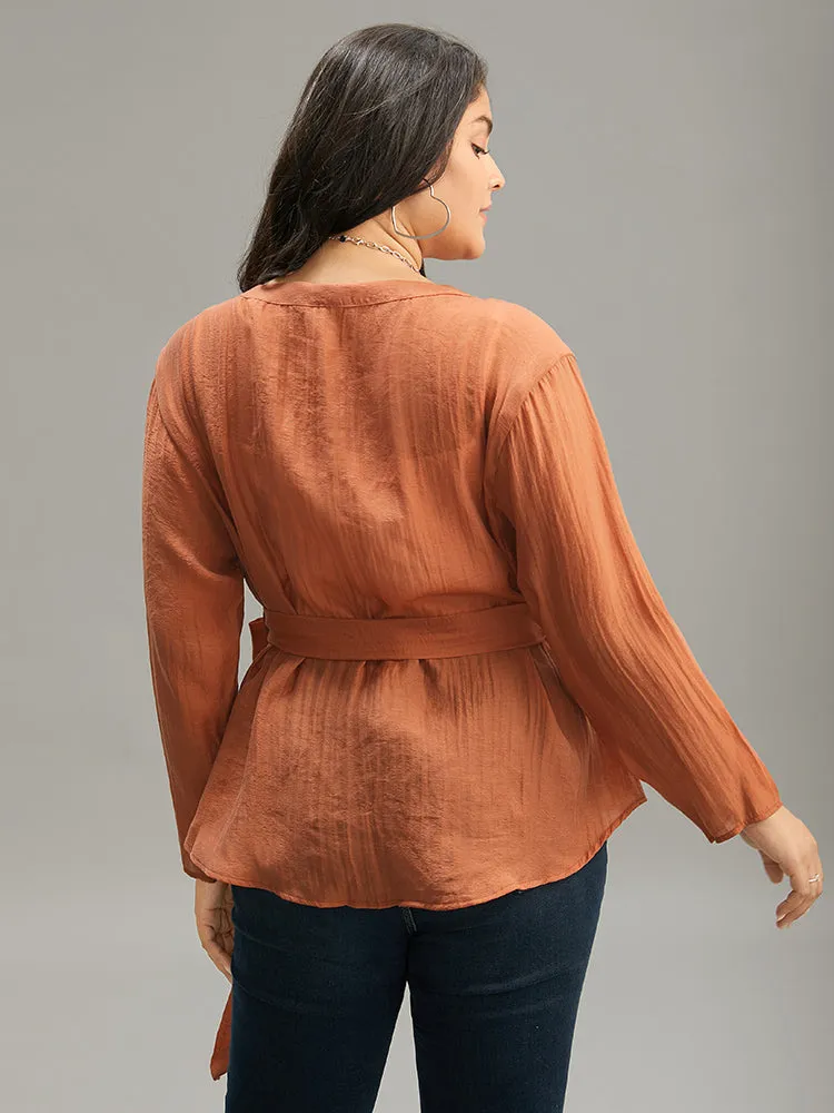 Halloween Plain Belted Pocket Button Up Gathered Coat sold by Bloomchic product image thumbnail 5