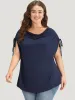 Supersoft Essentials Cowl Neck Drawstring Batwing Sleeve T-shirt sold by Bloomchic