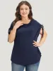 Supersoft Essentials Cowl Neck Drawstring Batwing Sleeve T-shirt sold by Bloomchic