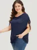 Supersoft Essentials Cowl Neck Drawstring Batwing Sleeve T-shirt sold by Bloomchic