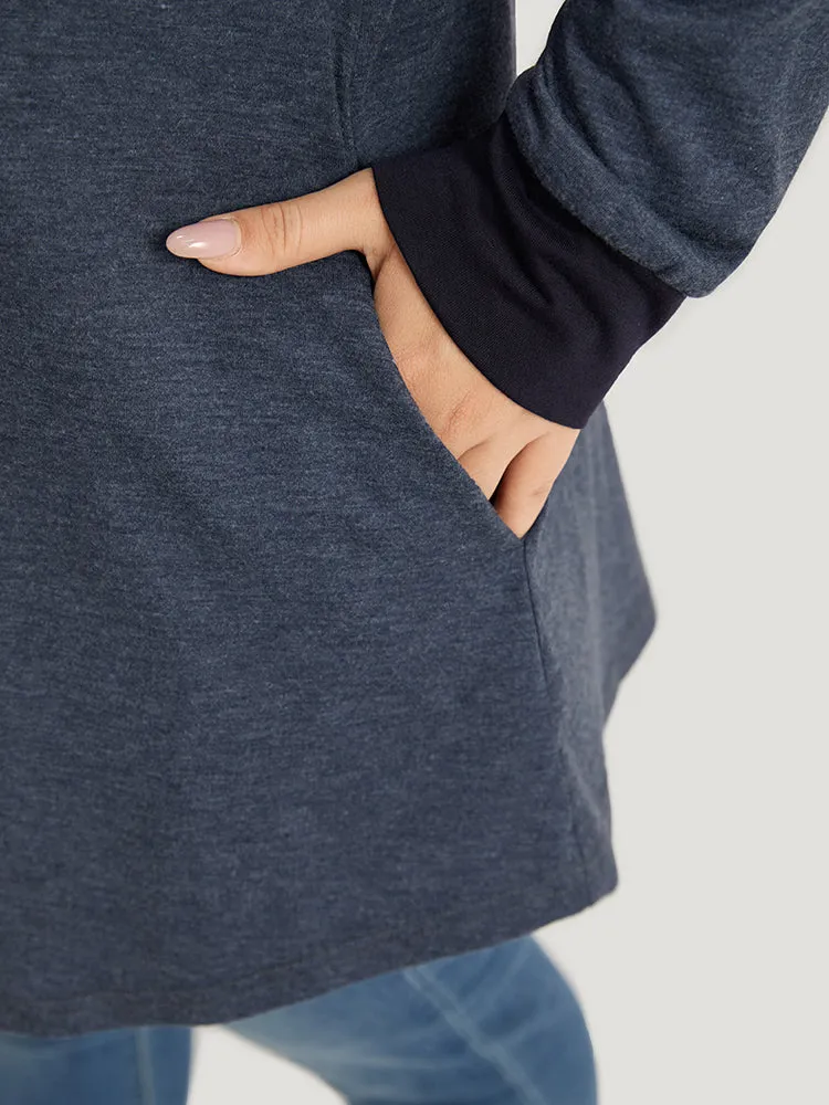 V Neck Button Up Contrast Elastic Cuffs Pocket T-shirt sold by Bloomchic product image thumbnail 5