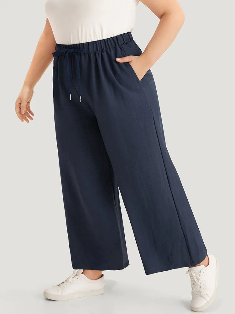Plain Drawstring Elastic Waist Gathered Pants sold by Bloomchic product image thumbnail 2