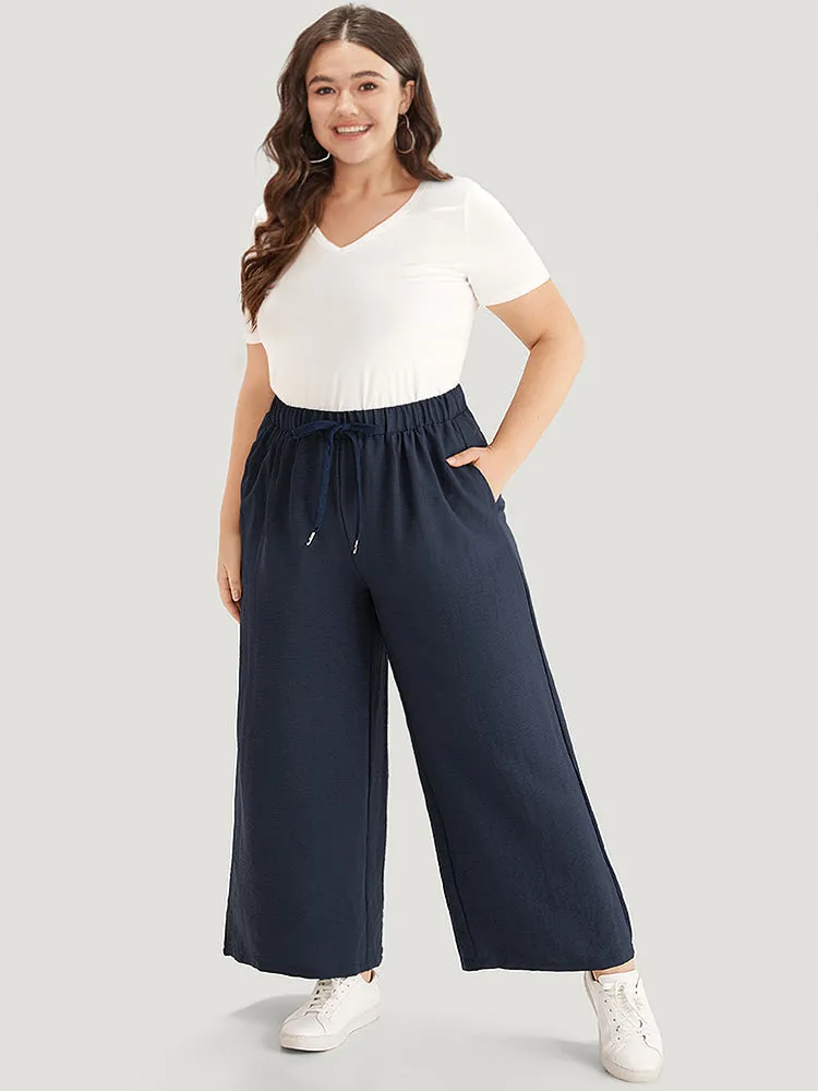 Plain Drawstring Elastic Waist Gathered Pants sold by Bloomchic product image thumbnail 4