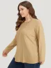Solid Pleated Raglan Sleeve Crew Neck T-shirt sold by Bloomchic