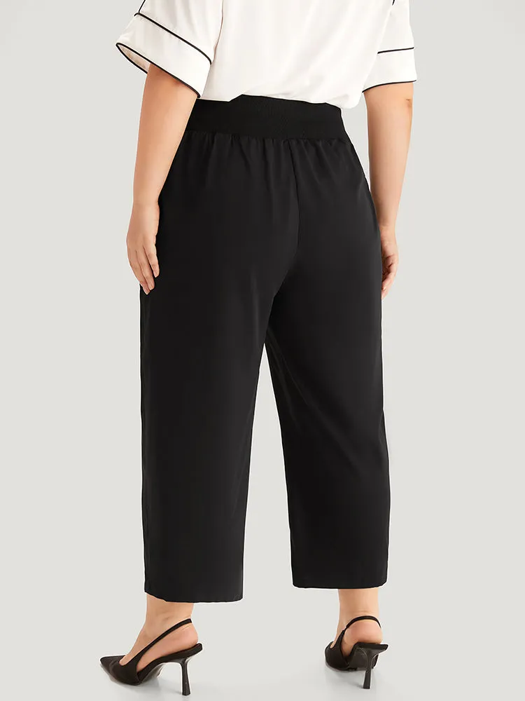 Plain Pleated Pocket Wideband Waist Pants sold by Bloomchic product image thumbnail 5