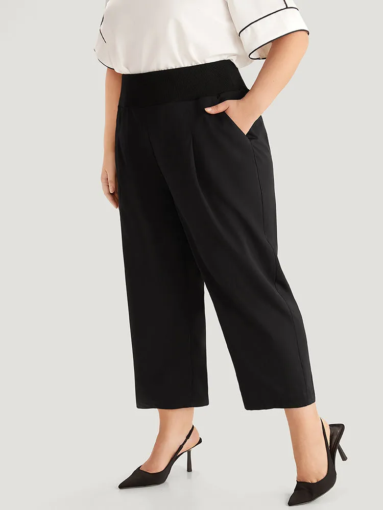 Plain Pleated Pocket Wideband Waist Pants sold by Bloomchic product image thumbnail 2