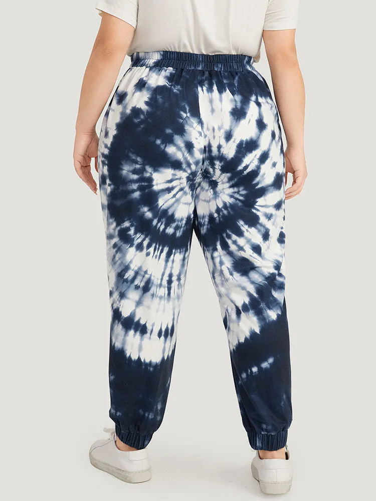 Tie Dye Pocket Elastic Waist Sweatpants sold by Bloomchic product image thumbnail 4
